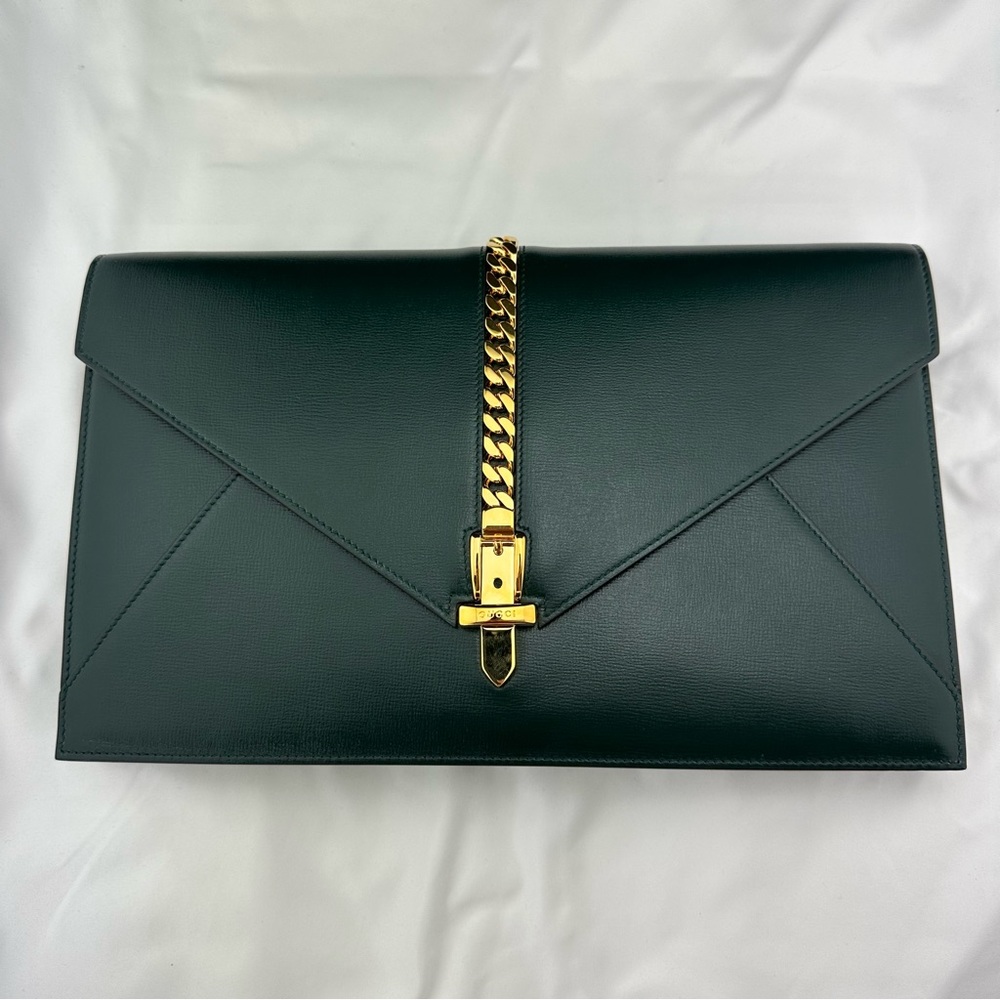 Gucci Medium Sylvie 1969 Shoulder Bag in Green new with dustbag